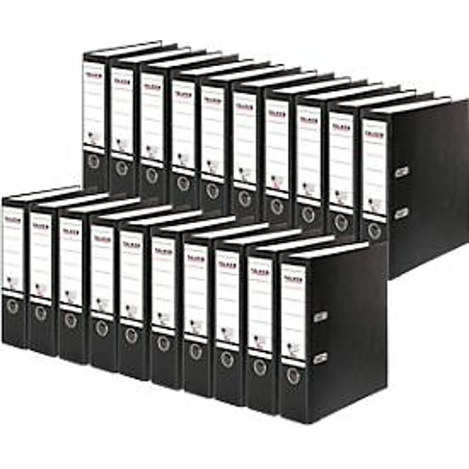 FALKEN Recycolor vijl, DIN A4, rugdikte 80 mm, 20 stuks, zwart