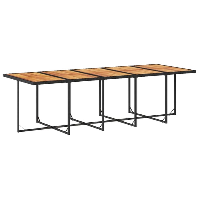 vidaXL - 11-delige - Tuinset - met - kussens - poly - rattan - zwart