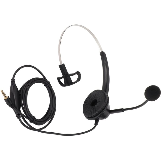 Casque d'écoute pour Center d'appels, 3.5mm, suppression du bruit, oreillette unique, Service client, avec Microphone, pour téléphones VOIP