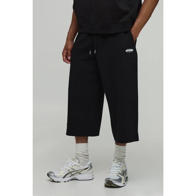 Longline Heren Sport Jort | Black | Size Medium