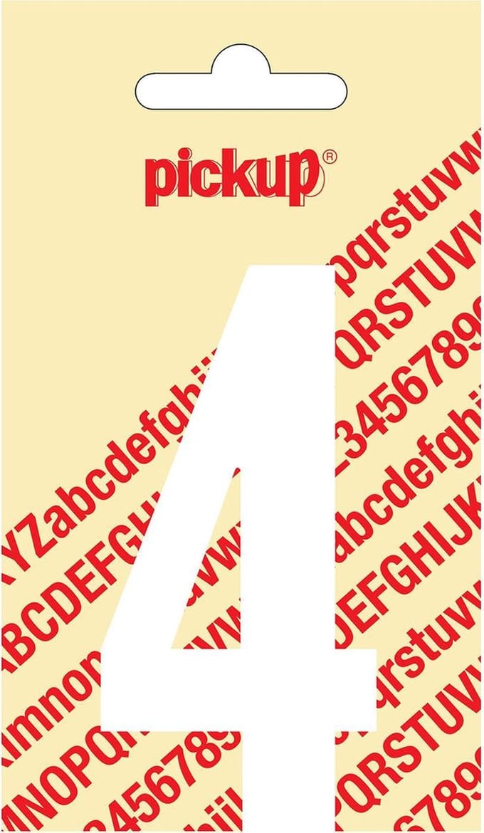 Pickup plakcijfer Nobel 120mm wit 4 - 310121204