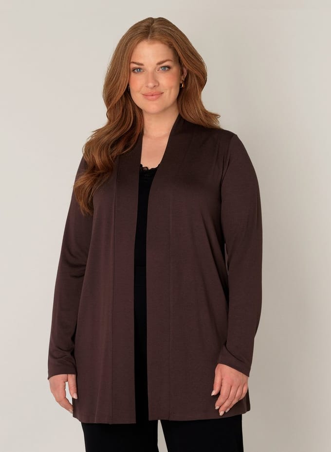 BASE LEVEL CURVY Ayla Vest - Brown - maat X-0(44)