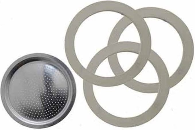 Bialetti Moka filterplaatje + rubber ringen - 1 kops