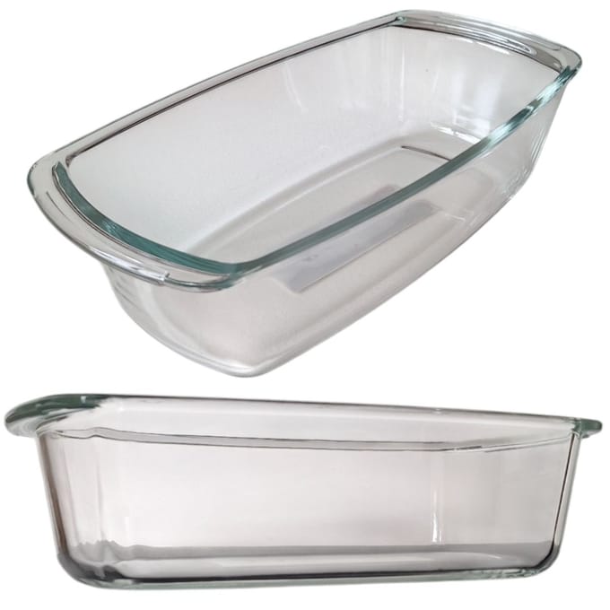 GLAZEN CAKEVORM HITTEBESTENDIGE BAKVORM 27x14x7.3cm