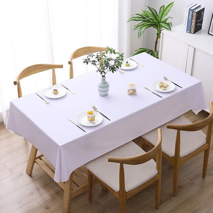 Verdikt Effen Kleur Waterdicht Niet-wasbaar PVC Tafelkleed Tafelmat Rechthoekig Tafelkleed Woondecoratie 80*120cm