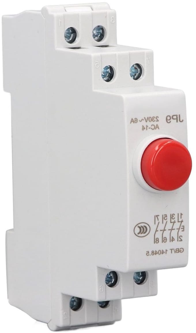 Din Rail Push Button, DIN Rail Mounted Pushbutton Switch AC230V 2NO 2NC Pushbutton Switch for Magnetic Start Switch - ShopVlot