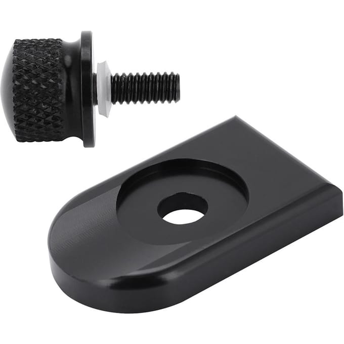 Cache de bouton de montage de vis à patte de boulon de siège de moto en aluminium pour 96 17 Silver Black black