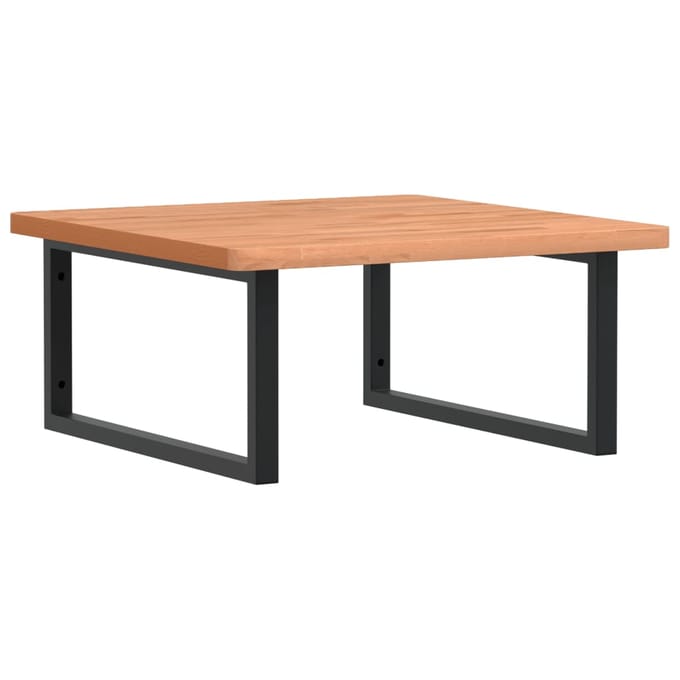 vidaXL - Badkamer - wandschap - staal - en - massief - beukenhout