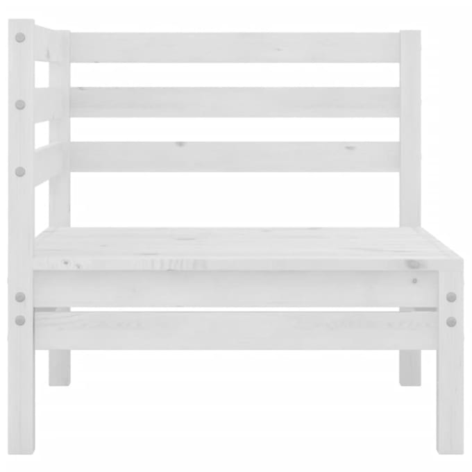 vidaXL - 9-delige - Loungeset - massief - grenenhout - wit