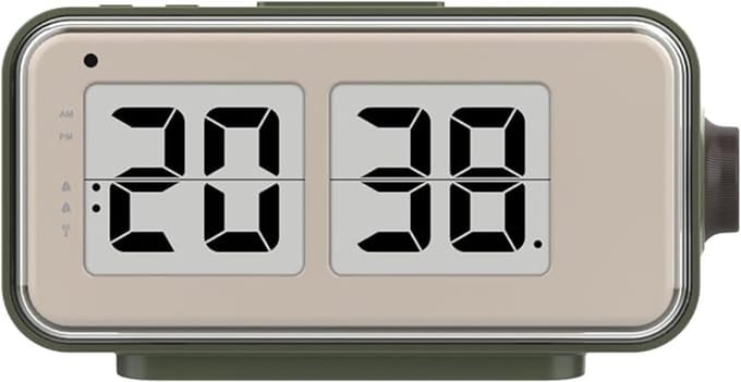 Retro-wekker met flip-klapdisplay en DCF77 tijdsynchronisatie