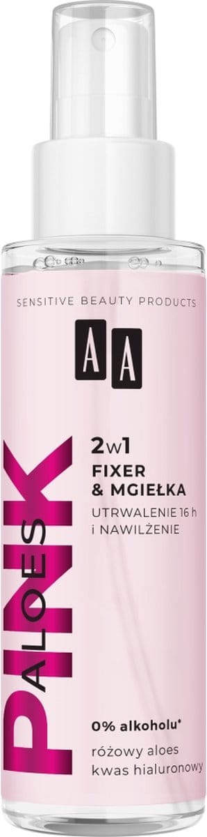 Roze Aloë fixerende en vochtinbrengende spray 2in1 100ml