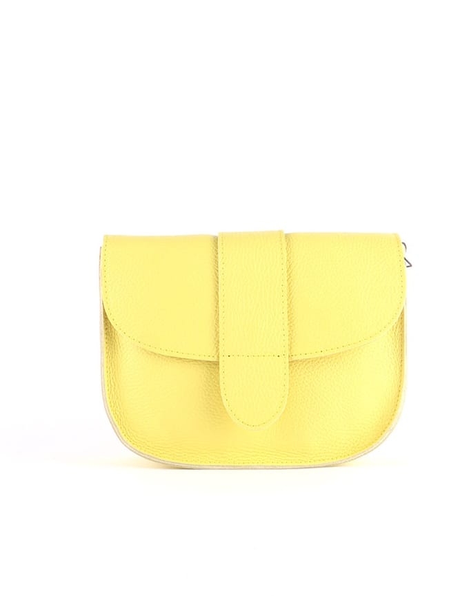 Giuliano lederen schoudertas Elsin - Made in Italy - Dames - Geel