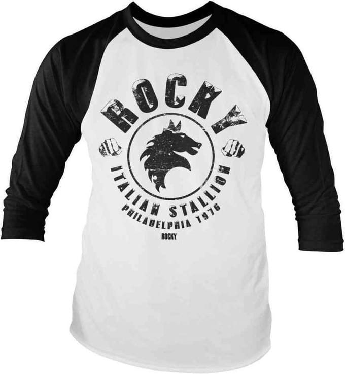 Rocky Raglan top -XL- Italian Stallion Wit/Zwart