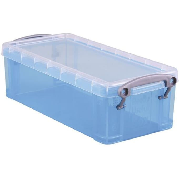 Really Useful Box 0 | 9 liter | transparant helblauw