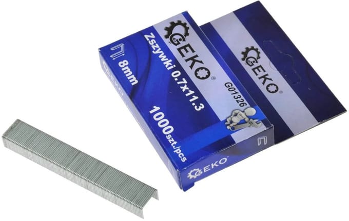 GEKO Nietjes - 0.7 x 11.3 mm - 8 mm lengte - 1000 stuks