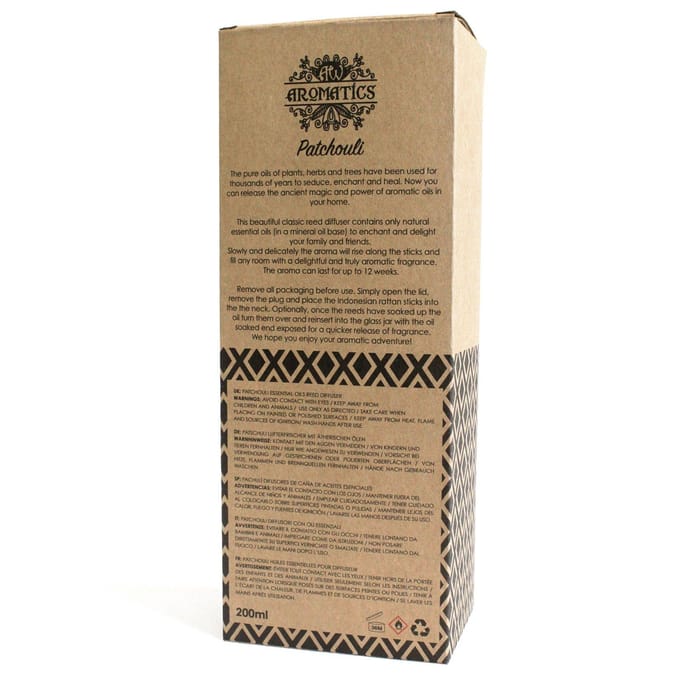 AW Geurstokjes Patchouli - 200 ml - Puur Natuur - Aromatherapie