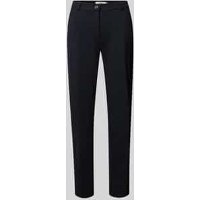 Broek met elastische band en persplooien, model 'MARON'