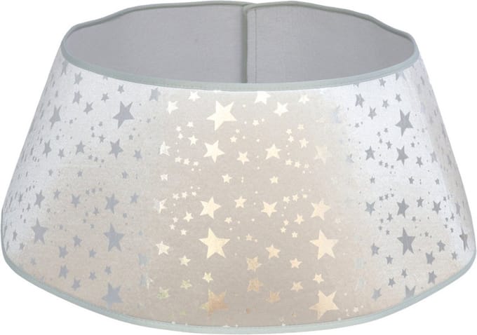 Gerimport Kerstboomrok - zilver - D40 x H22 cm - voor kerstboom van 150 - 180 cm