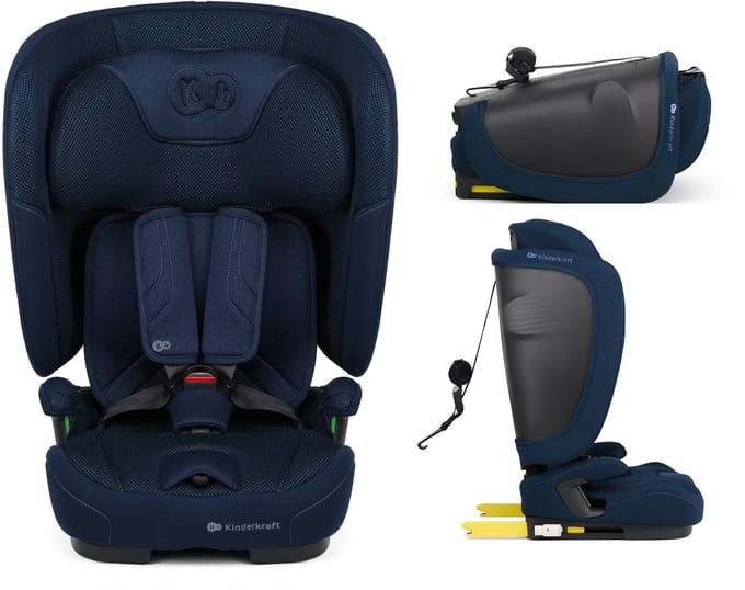 Kinderkraft FIX2GO I-SIZE Autostoel – 76-150 cm – Met Isofix – Inklapbaar – Blauw