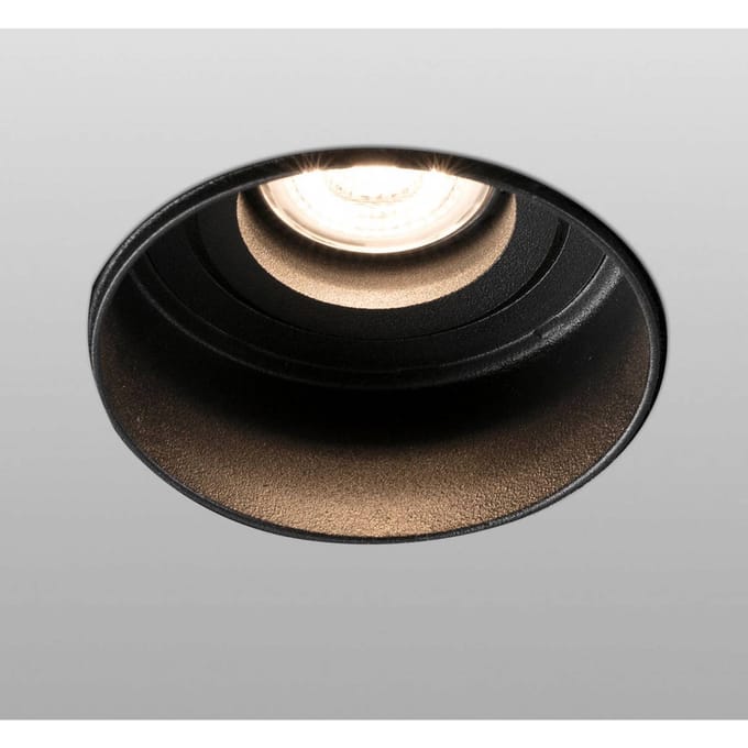 FARO BARCELONA Inbouwspot Hyde 1-lamp rond gezwenkt zwart