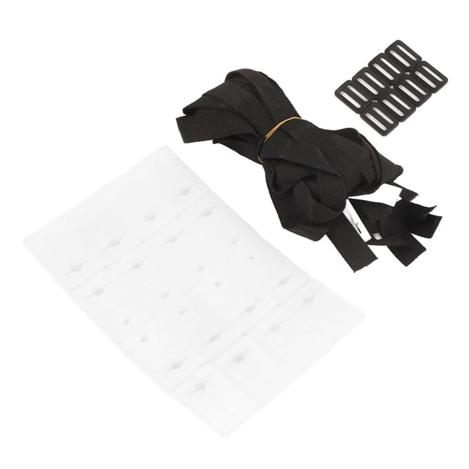 8 Sets Zwembad Rolband Solar Afdekking Rolbevestigingskit met Koordplaten en Gespen black