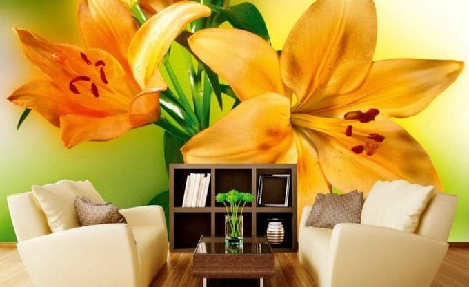 Fotobehang - Lily 375x250cm - Vliesbehang