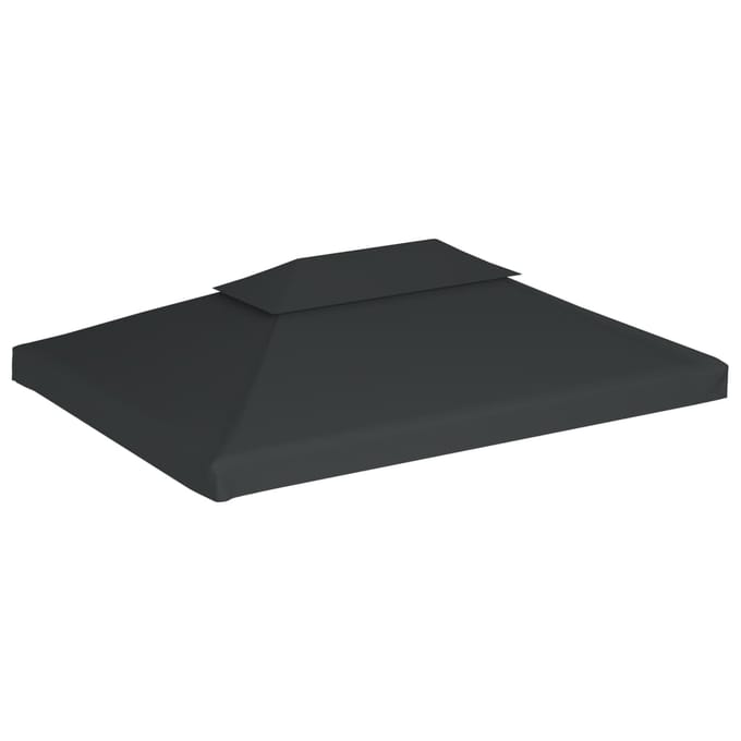 vidaXL - Prieeldak - 2-laags - 4x3m - 310 - g/m² - antracietkleurig