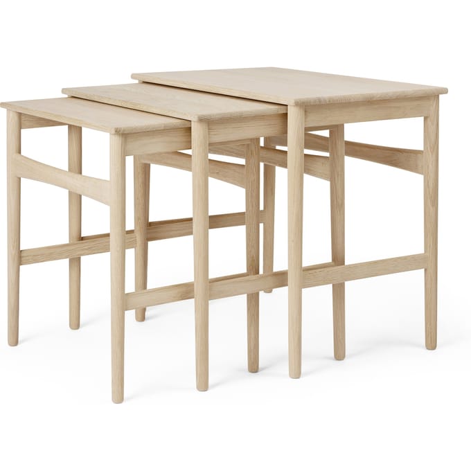 Carl Hansen & Søn CH004 Nesting Tables s - eiken wit geolied