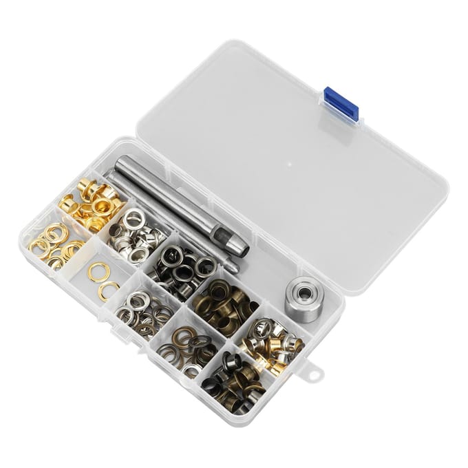 Kit d'œillets à œillets de 8 mm avec 160 œillets métalliques 4 couleurs Prévention de la rouille Kit d'œillets en cuir pour white