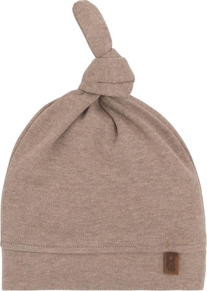 Baby's Only Knoopmutsje Melange - Clay - 3-6 mnd - 100% ecologisch katoen - GOTS