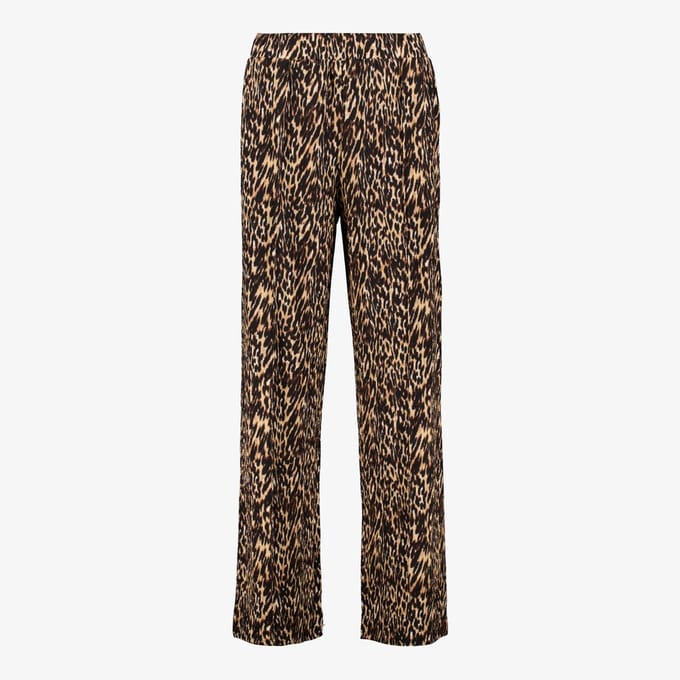 TwoDay dames pantalon met panterprint bruin beige - Maat M