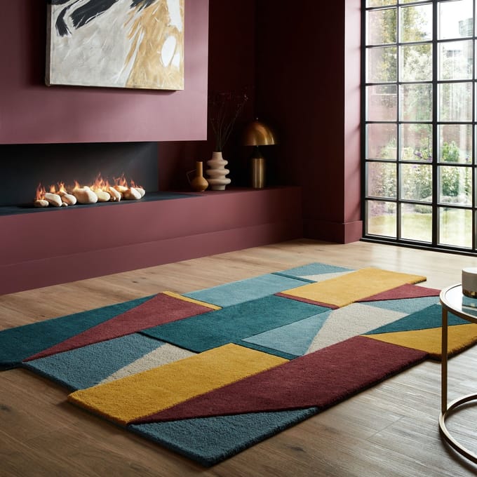 Flycarpets Geometrisch vloerkleed - Shuffle Kleurrijk 200 x 290 cm