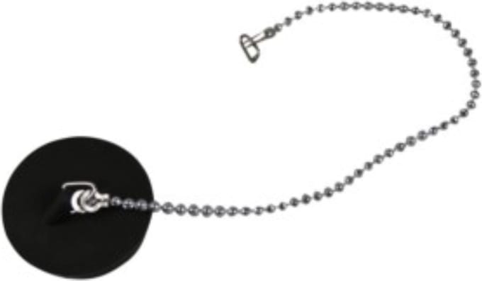 Afvoerstop - Gootsteen - 1+1 gratis - 39+44mm - met rvs ketting 25 cm