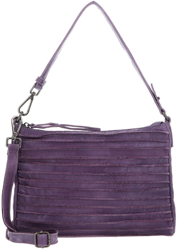 FREDsBRUDER Leren Schoudertas Riffel Crossbag Lavender Paars