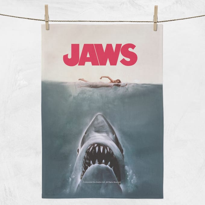 Jaws Poster Tea Towel