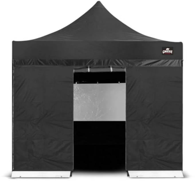 Werktent Go-Work Zijwand Met Ingang Zwart 3M