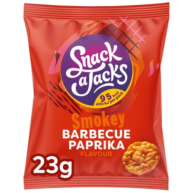 Snack A Jacks Crispy Barbecue Paprika - Tussendoortje - 8 x 23 gram