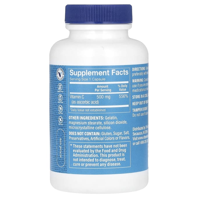 The Vitamin Shoppe, Vitamine C, 500 mg, 100 gélules