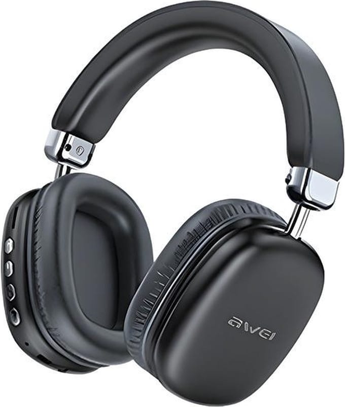 AWEI AT7 Bluetooth on-ear hoofdtelefoon zwart/zwart