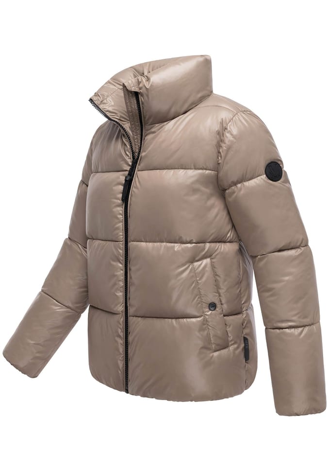 Marikoo dames winterjas Hazalee in puffer-stijl met glanzende look