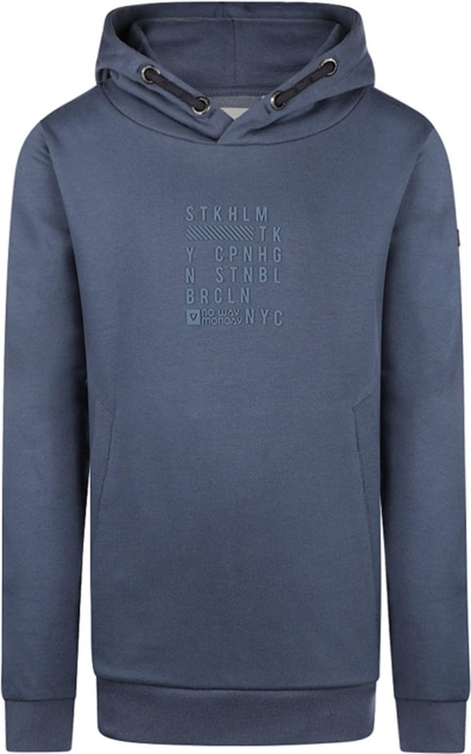 No Way Monday-Jongens Sweater met capuchon-Blauw