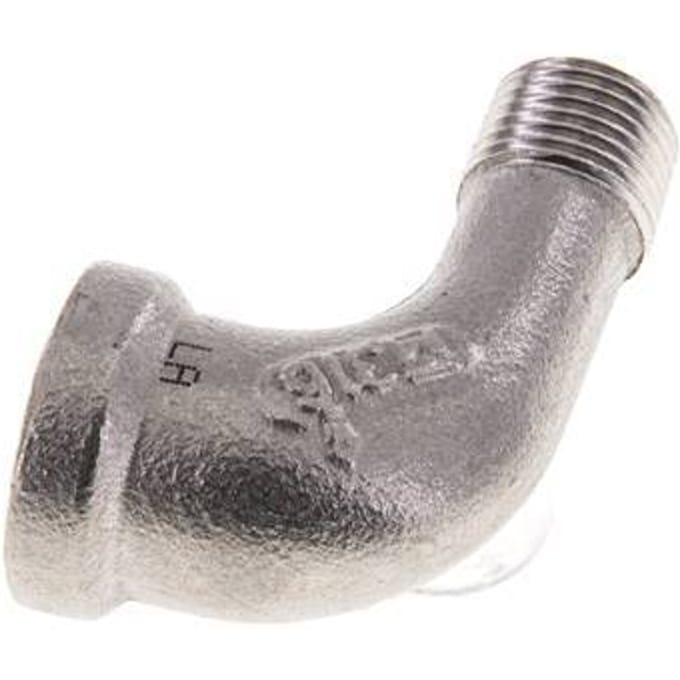 1/8'' NPT x 1/8'' NPT F/M RVS L-Fitting 90graden 16 Bar [2 Stuks]