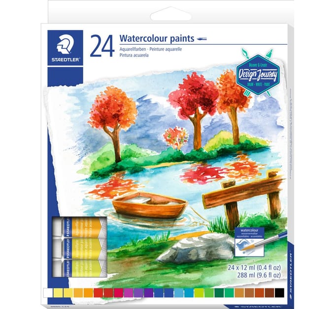 STAEDTLER Design Journey - karat aquarel verf - set 24 tubes 12 ml