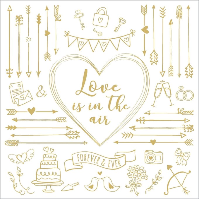 PPD - Lunch servetten - Love is in the air