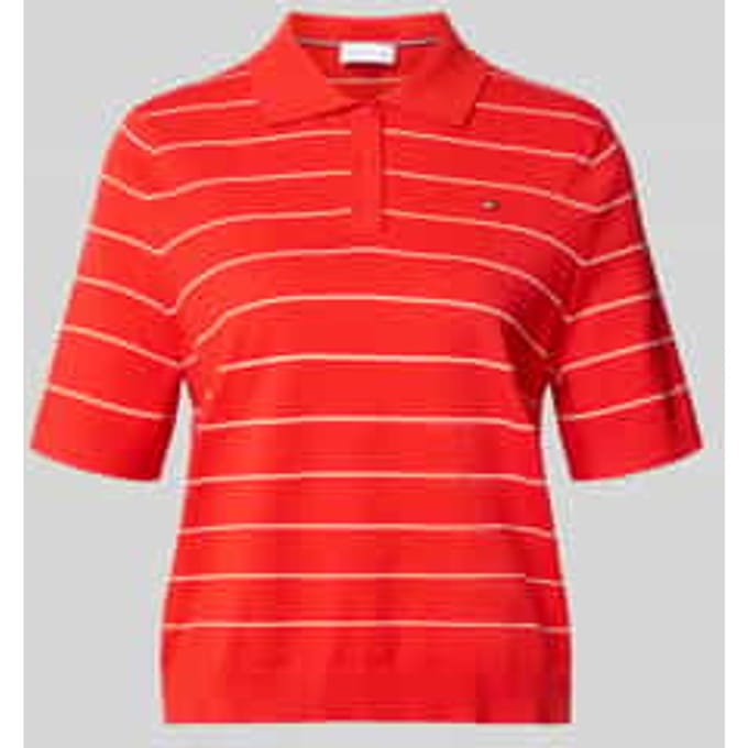 regular fit pullover van puur katoen met polokraag