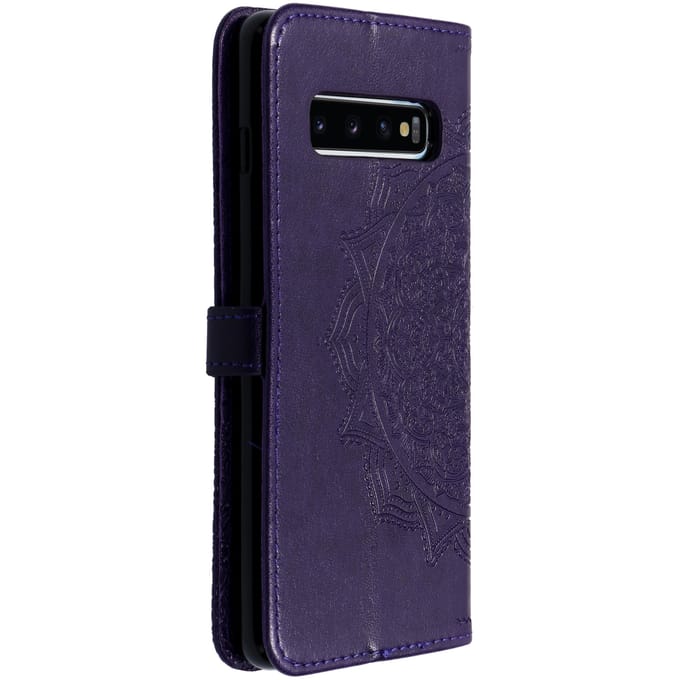 Mandala Bookcase voor de Samsung Galaxy S10 - Paars