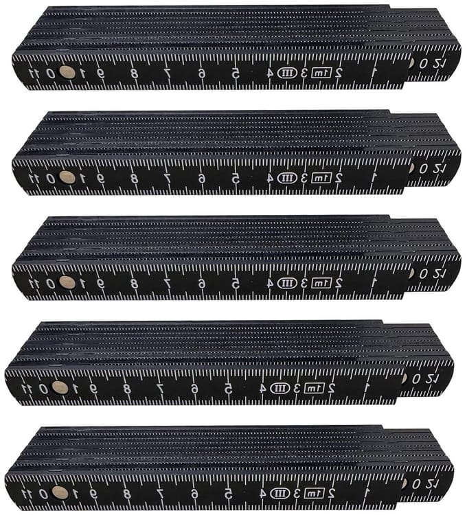 Set van 5, 1 m Vouwbare Plastic Rail, Extra Schokbestendig, Ideaal voor Doe-het-zelf, Hobby en Werkplaats