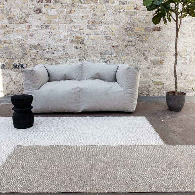 Buitenkleed Dahl bruin/grijs dubbelzijdig - 160 x 230 cm - (M)