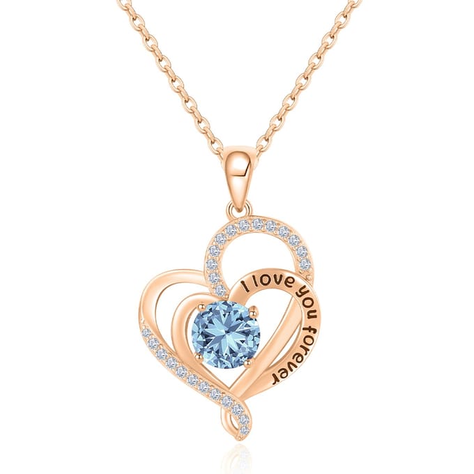 QoF Kristal Hart Blauw I Love You Forever – Lengte 45cm