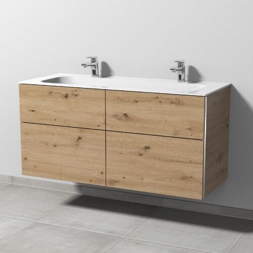 Sanipa 3way combination 120 cm, 4 drawers with handle bar BR40443
